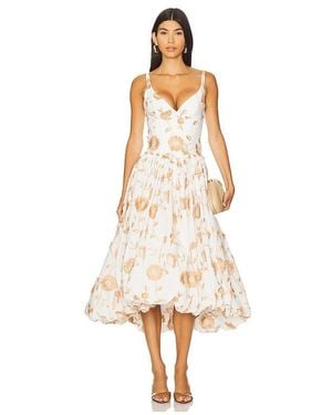 PATBO Botanical Midi Dress - White