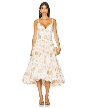 PATBO Midi-Kleid Bothanical - Weiß