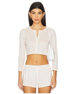 Cou Cou Intimates The Cropped Cardigan - White