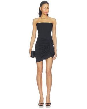 Alex Perry Strapless Drape Mini Dress - Black