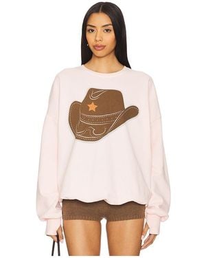 The Laundry Room Rhinestone Cowgirl Sweater Sweatshirt - Natural