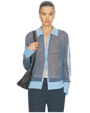 FRAME The Collared Cardi - Blue