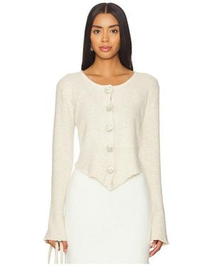 bubish Rosette Knit Cardigan - White