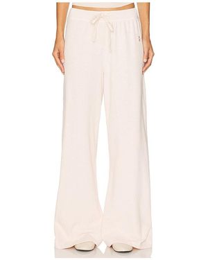 ÉTERNE Drawstring Wide Leg Sweatpant - White