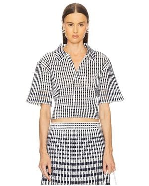 Jonathan Simkhai Adley Cropped Polo - White
