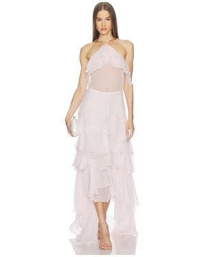 LOBA Alejandra Ruffle Gown - Pink