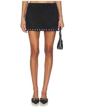 Amanda Uprichard Nirvana Suede Skort - Black