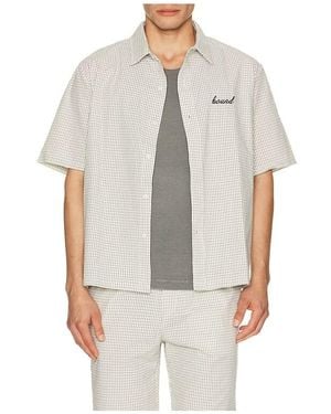 BOUND Gingham Cropped Shirt - Grey