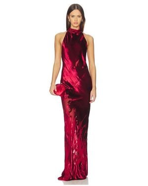 The Sei Halter Bias Gown - Red