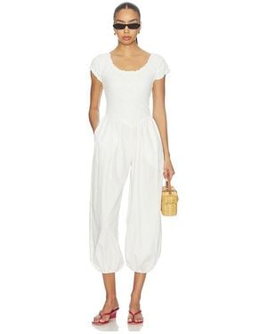 Lisa Says Gah Goldie Jumpsuit - White
