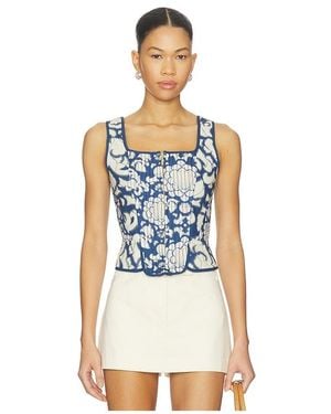 Agua Bendita Sinclair Crop Top - Blue