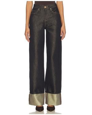 Blank NYC Pierna Ancha Con Puños En Color Azul Talla (También En 25, 26, 27, 28, 29) - Negro