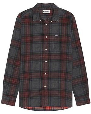 Barbour Southfield Tailored Checked Corduroy Shirt - Black