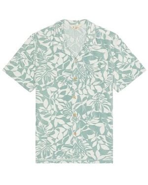 Faherty Cabana Towel Terry Shirt - Blue