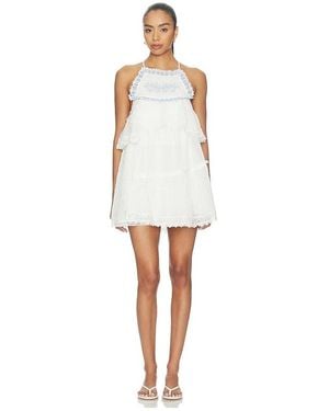 For Love & Lemons ROBE COURTE ARIEL en White - Blanc