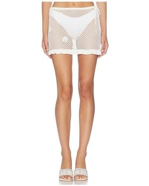 With Jean Aria Skirt - White