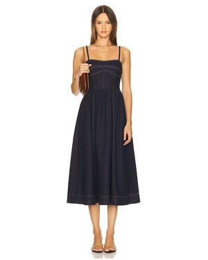 Susana Monaco Denim Corset Midi Dress - Blue