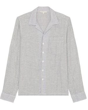 Onia Linen Home Long Sleeve Camp Shirt - White