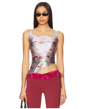 ZEMETA Top, Asymmetrischer Saum - Rot