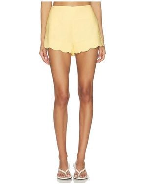 MINKPINK Grazia Scallop Hem Shorts - Multicolor