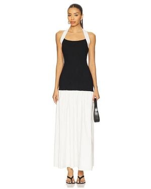 Line & Dot Maxikleid Kohl - Schwarz