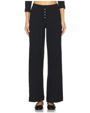 Leset Pointelle Boxer Pant - Black