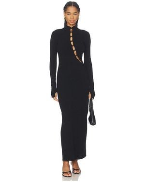 SIR. Chiara Beaded Long Sleeve Dress - Black