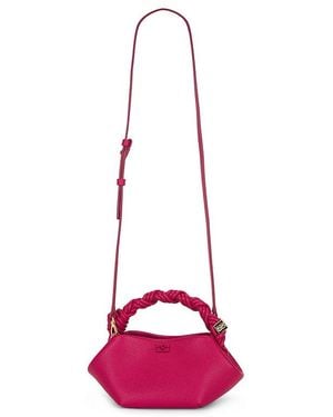 Ganni Bou Mini Grained Bag - Red