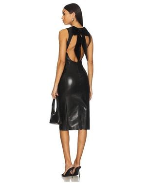 Alice + Olivia Wynell Faux Leather Midi Dress - Black