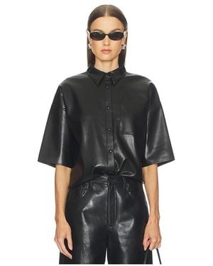 Citizens of Humanity Frances Cropped Cape Button Up - Black