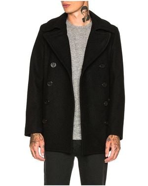 Schott Nyc Slim Fit Peacoat - Blue