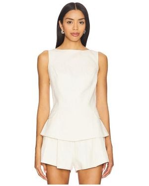 Line & Dot Veni Top - White