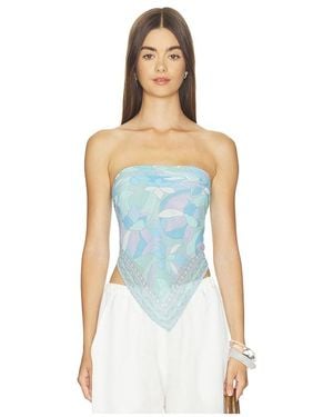 Show Me Your Mumu Everyday Scarf Top - Blue