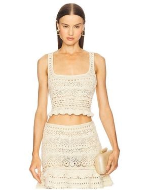 retroféte Damira Crochet Top - Natural