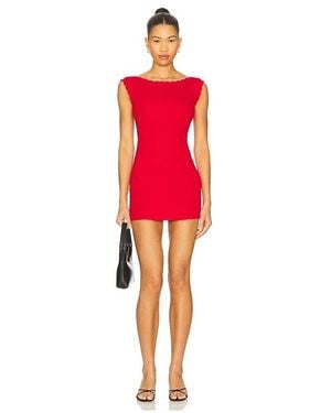 Frankie's Bikinis Leila Pointelle Mini Dress - Red