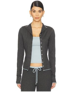 Frankie's Bikinis Cárdigan Leo Cashmere En Color Charcoal Talla (También En M, S, Xs) - Negro