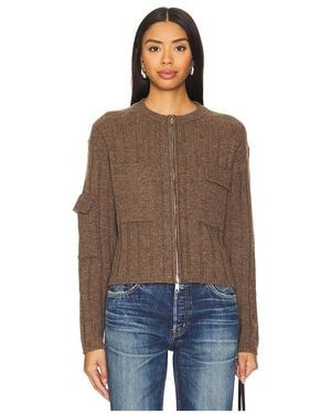Moussy Zip-Up Cardigan - ブラウン