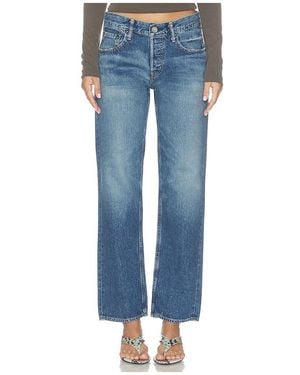 Moussy Wheeling Straight Low Jeans - Blue