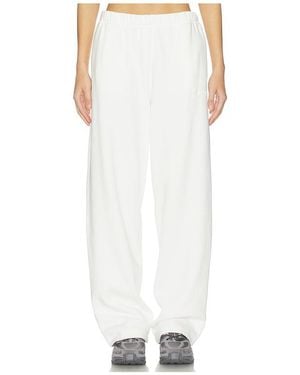 Skims Cotton Fleece Classic Straight Leg Pant - White
