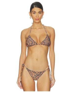 Bardot Blakely Triangle Bikini Top - Natural