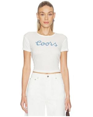 The Laundry Room Coors Denim Baby Tee - White
