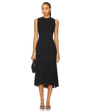 Theory Tiered Tie Neck Dress - ブラック