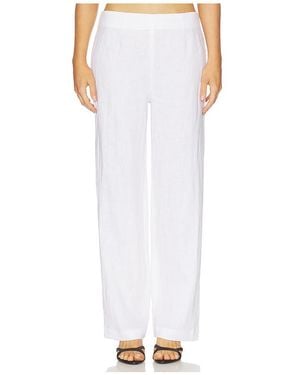 AEXAE Linen Flat Pant - White