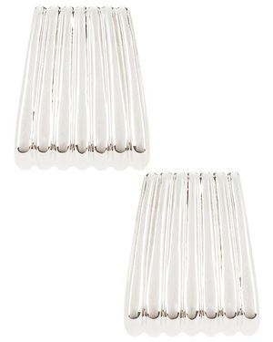 Heaven Mayhem Ribbed Maxi Earrings - White