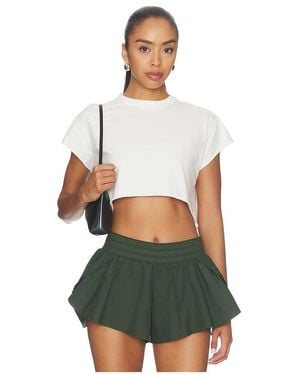 Free People Camiseta Recortada Hot Shot En Color Blanco Talla (También En Xs, S, M, Xl) - Verde
