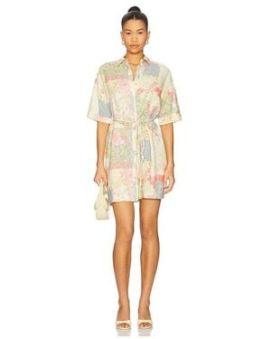 MINKPINK Aurora Mini Shirt Dress - Natural