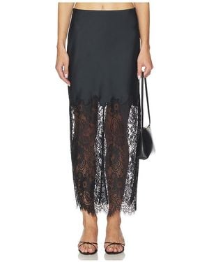 LoveShackFancy Ilene Skirt - Black