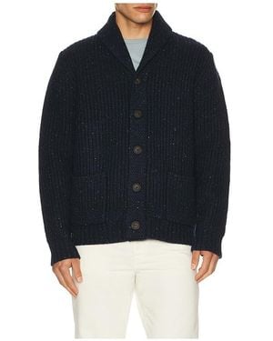 Schott Nyc Cardigan Donegal - Blau