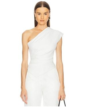 Et Ochs Top Mit Asymmetrischer Schulter Erin - Weiß