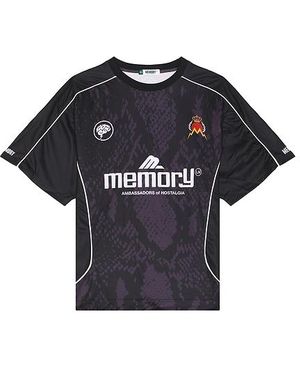 Memory Lane Snake Pattern Soccer Jersey - Black
